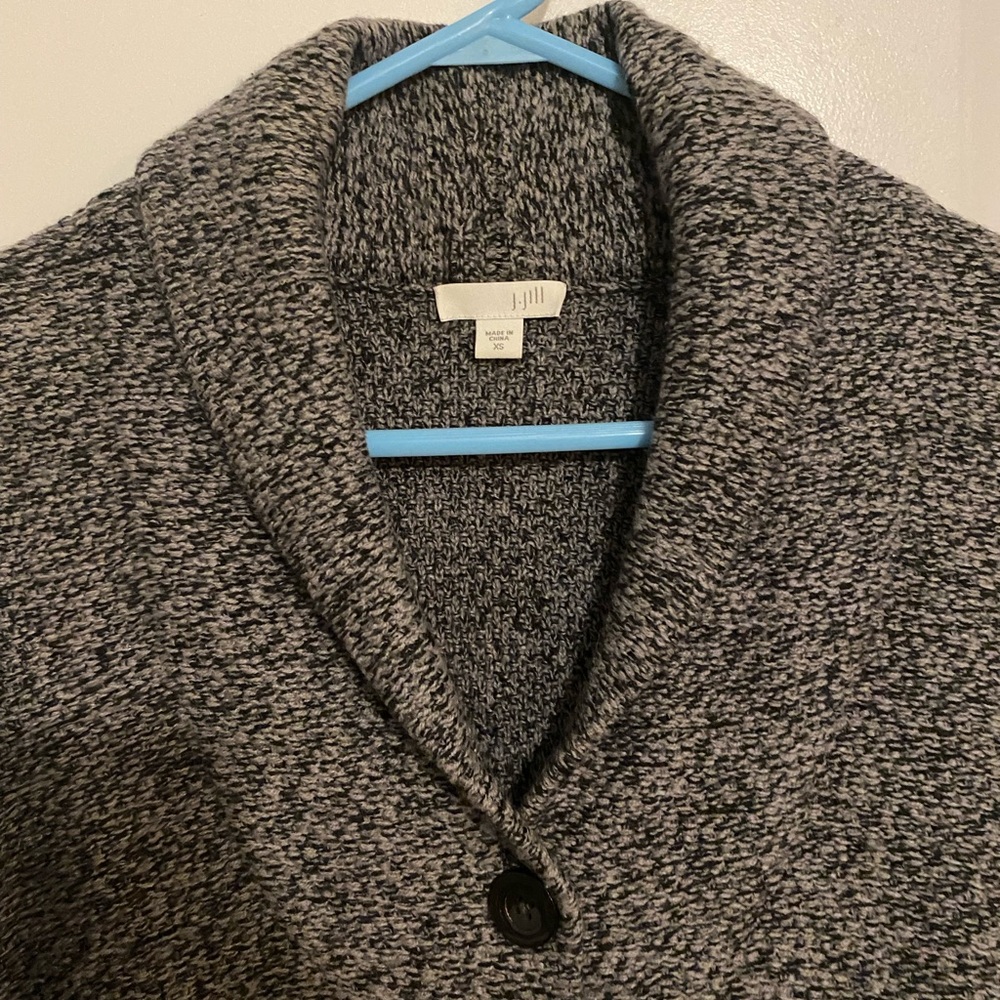 J Jill Long Line Multi Pattern Button Sweater Jac… - image 4
